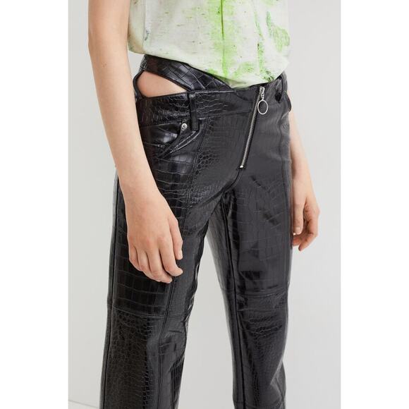 NWT H&M Innovation Co-Exist Story Vegan Leather Pants | Size 6 - Picture 4 of 10